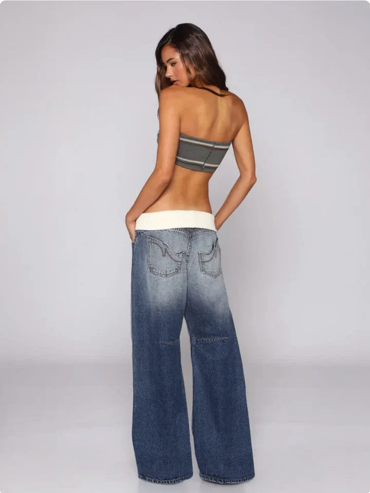 Fold-Over Jeans